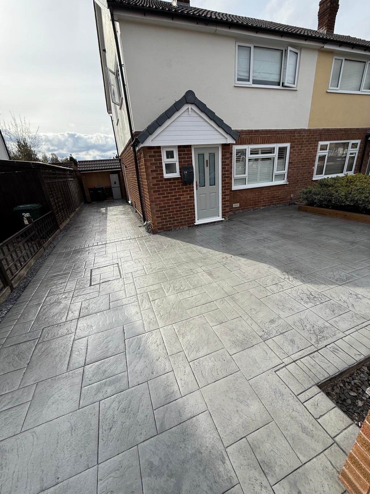 Imprinted Concrete driveway by H Driveways